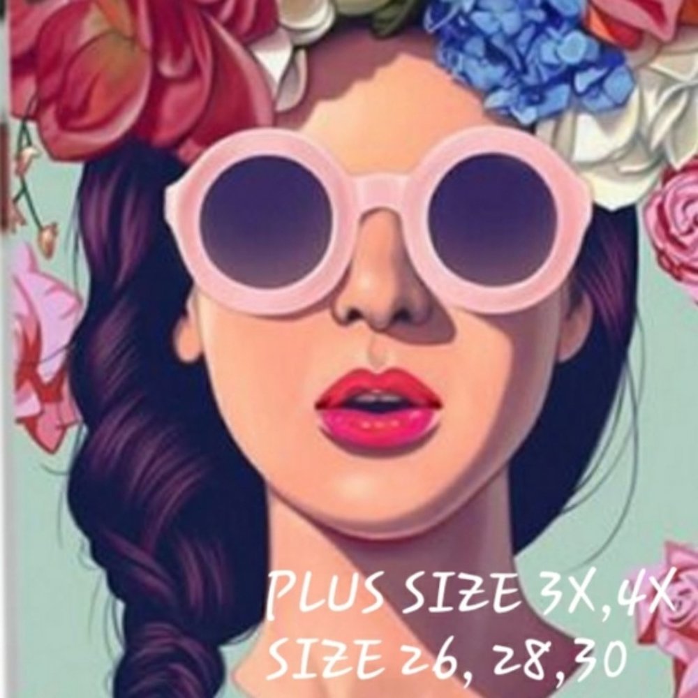 PLUS SIZE  3X, 4X, 5X -  SIZE 26, 28, 30, 32 ---->